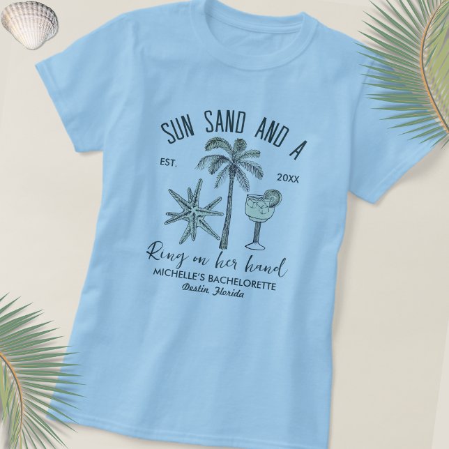 Camiseta Sun Ring Em Sua Mão Bach Party Bridesmaid (Criador carregado)