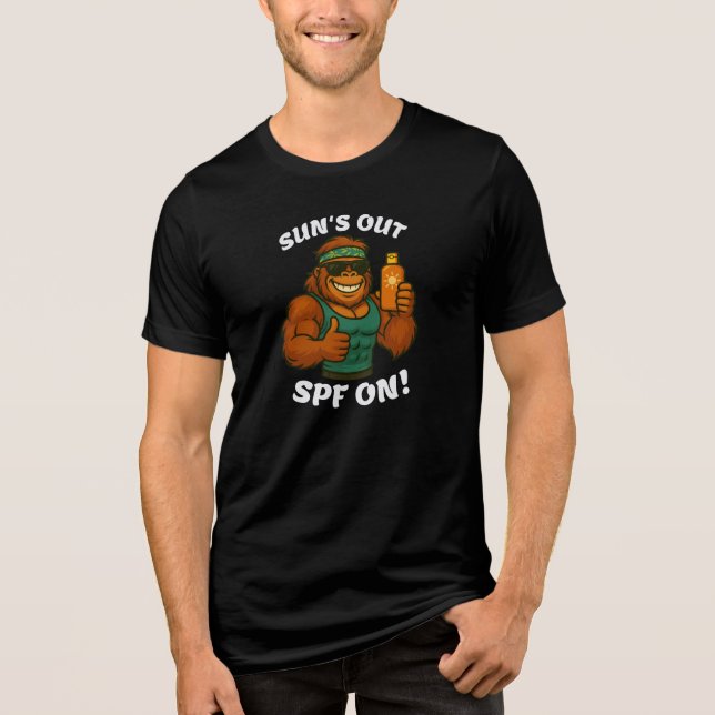 Camiseta Sun’s Out SPF On – Funny Summer Orangutan Fitness  (Frente)