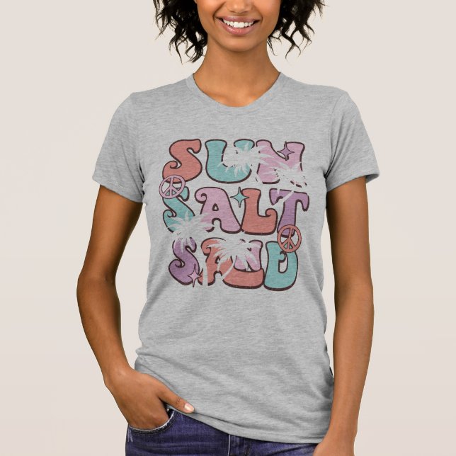 Camiseta Sun Salt Sand Beach para mulheres Summer Coconut T (Frente)