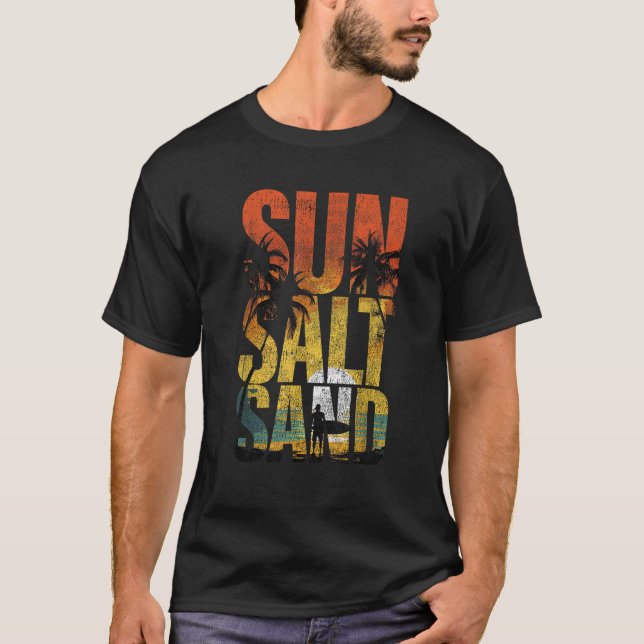 Camiseta Sun Salt Sand Summer Break Sea Beach Vacap (Frente)