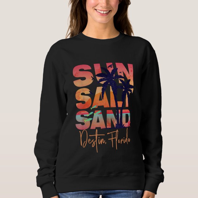 Camiseta Sun Salt Sand Summer DESTIN FL Vacation Beach (Frente)