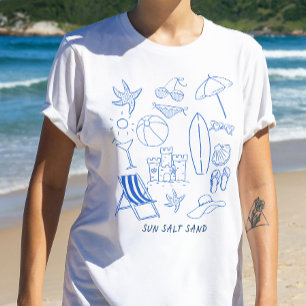 Camiseta Sun Sand Doodle Beach