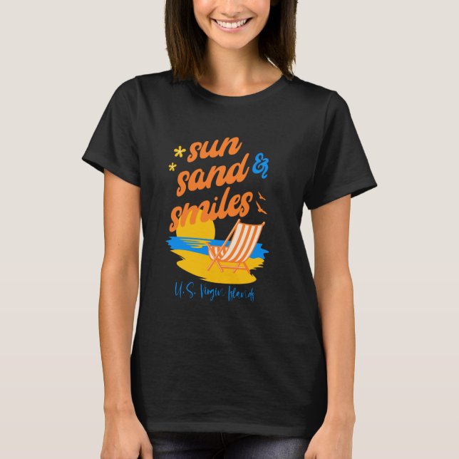 Camiseta Sun Sand & Smiles U.S. Virgin Islands USVI (Frente)