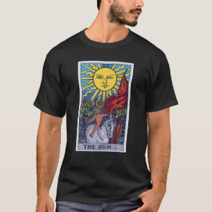 Camiseta Sun Tarot Card Occulta Crenças Divincionadas Mág