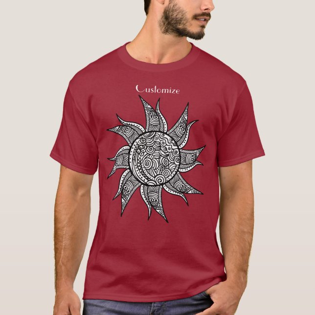 Camiseta Sun Tattoo Thunder_Cove estilo Henna (Frente)