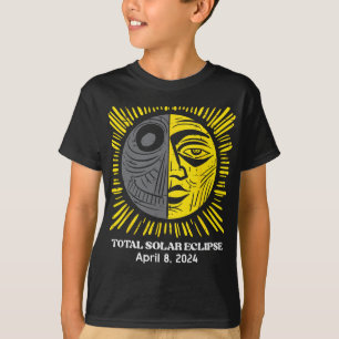 Camiseta Sun Total Eclipse Solar 2024 Abril 8 Homens Mulher