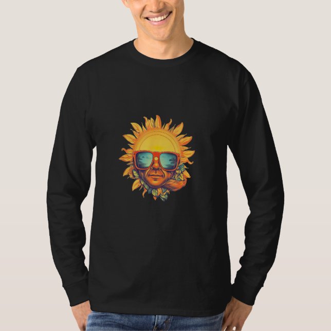 Camiseta Sun with sunglasses   cool motif for the beach (Frente)