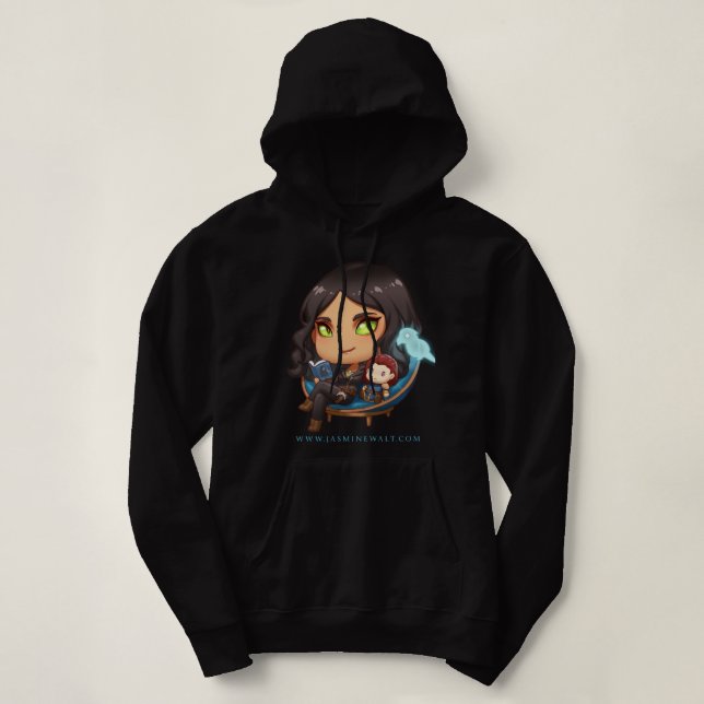 Camiseta Sunaya que lê o Hoodie de Chibi (Frente do Design)