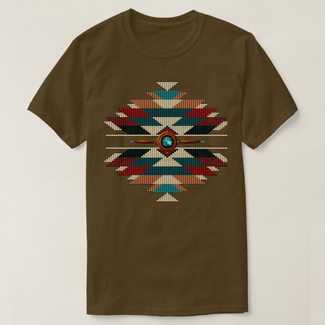 Camiseta Sunburst 2 Nativo Americano do Sudoeste  (Frente do Design)