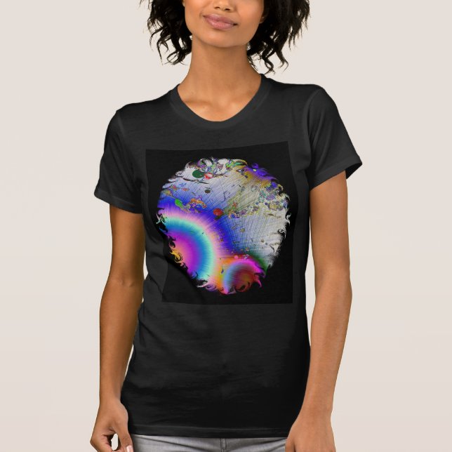 Camiseta Sunburst com Quadro Oval (Frente)