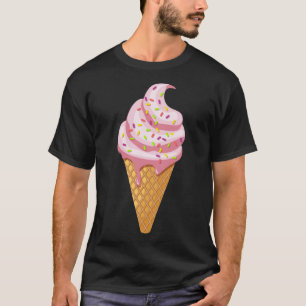 Camiseta Sundae de morango em cone de waffle com T-Sh no to
