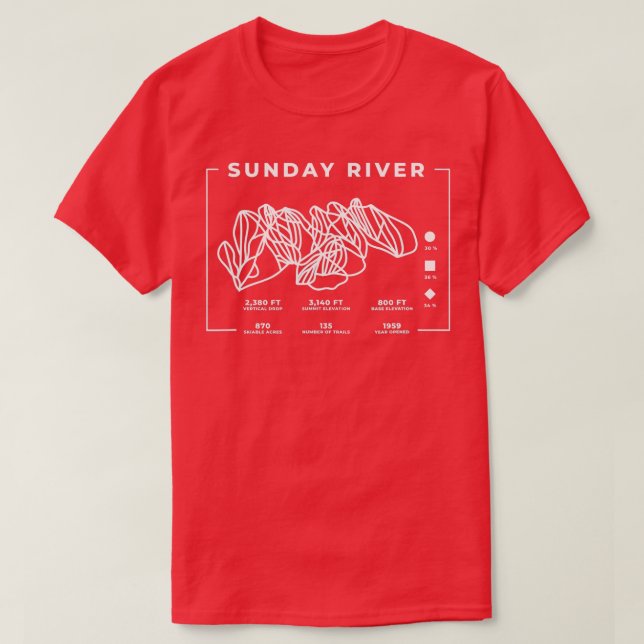 Camiseta Sunday River Ski Snowboard Esquiando Maine Skier (Frente do Design)