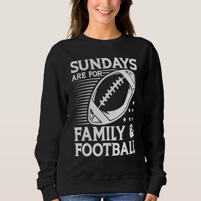 Camiseta Sundays are for Family and Football Team Sports Ga (Frente)