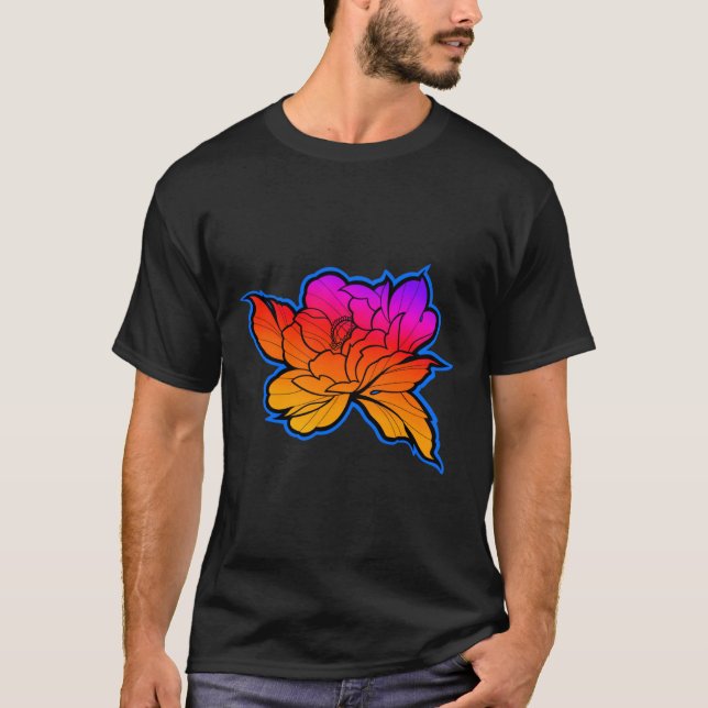 Camiseta Sundown Peony Flower (Frente)