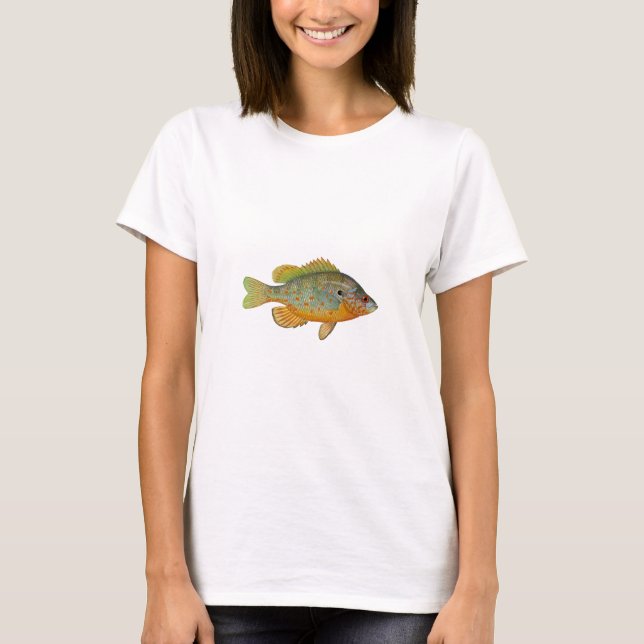 Camiseta Sunfish manchado laranja (Frente)