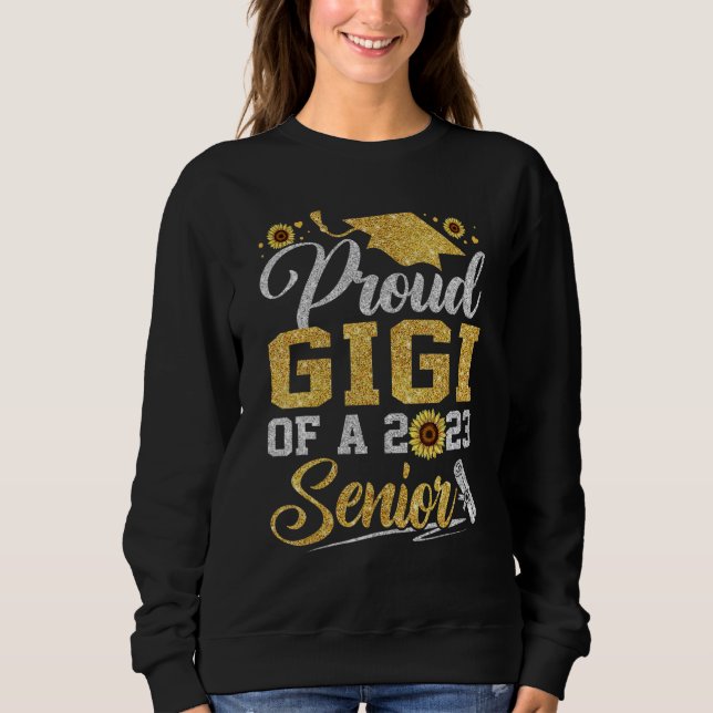 Camiseta Sunflower 2023 Proud Gigi Of A 2023 Senior Graduat (Frente)