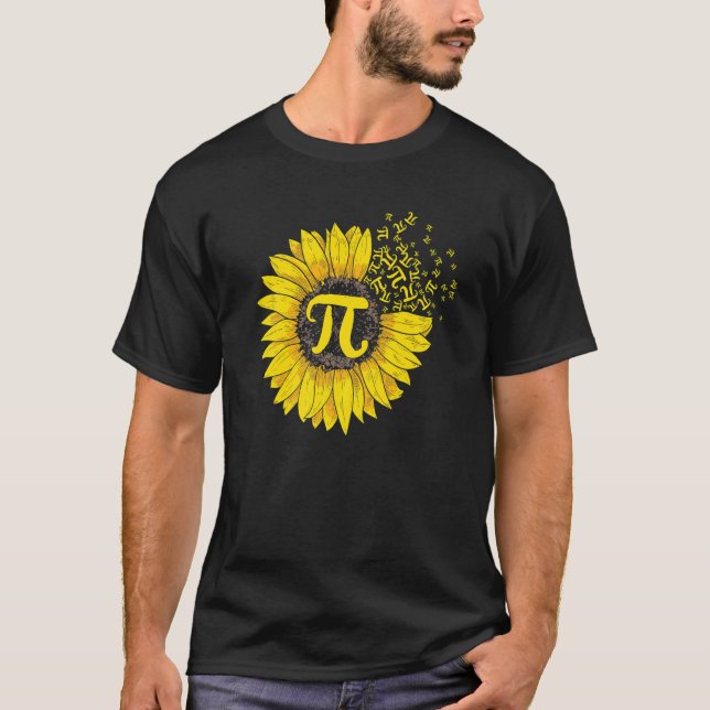 Camiseta Sunflower 3 14 Pi Number Symbol 100th day of Schoo (Frente)