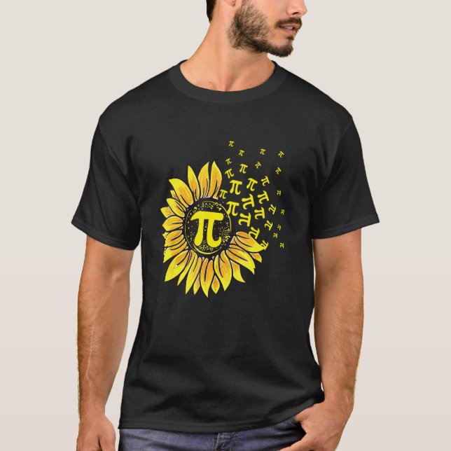 Camiseta Sunflower 3 14 Pi Number Symbol 100th day of Schoo (Frente)