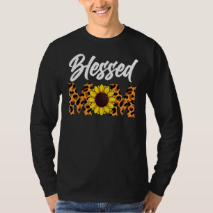 Camiseta Sunflower abençoada Mãe Dia de as mães Hippie Mulh