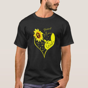 Camiseta Sunflower abençoado Mimi Mãe Elefante Jesus Chri