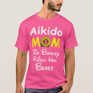 Camiseta Sunflower Aikido Mãe Esta Beleza Levantou Suas Bea
