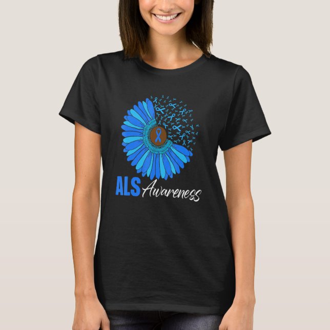 Camiseta Sunflower Als Awarness Defensor da Fita Guerreiro  (Frente)