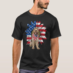 Camiseta Sunflower American Flag Spinone Italiano 4th Of Ju