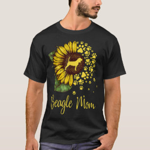 Camiseta Sunflower Beagle Mãe Cão Lover