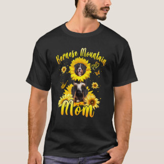 Camiseta Sunflower Bernese Mountain Mãe Dia de as mães