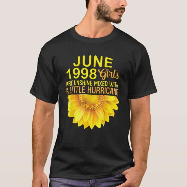 Camiseta Sunflower Born In June 1998 Girls Sunshine Mixed A (Frente)