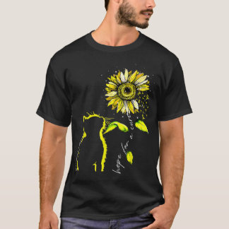 Camiseta Sunflower Cat Amarelo Cancer Sensibilização