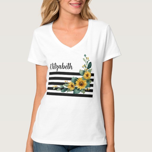 Camiseta Sunflower Cheerful (Frente)