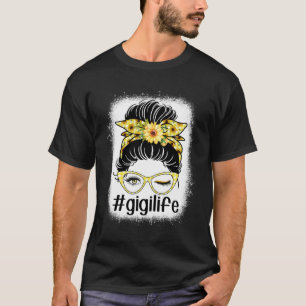 Camiseta Sunflower Gigi Life Messaging Bun Bleaches Mãe s D