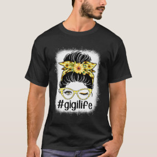Camiseta Sunflower Gigi Life Messaging Bun Bleaches Mãe s D