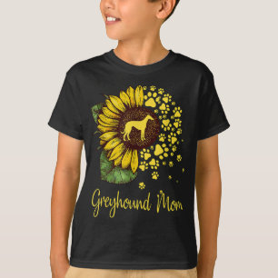 Camiseta Sunflower Greyhound Mãe Cão