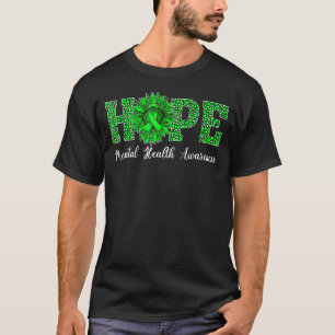 Camiseta Sunflower Hope Green Ribbon Health Awarenes