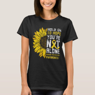 Camiseta Sunflower Hope Suicídio Prevenção e Consciência Am