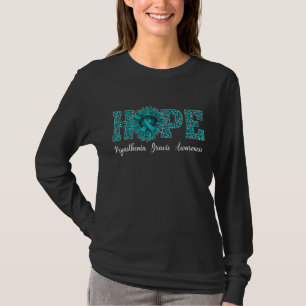 Camiseta Sunflower Hope Teal Ribbon Miastenia Gravis Aware