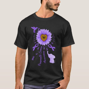Camiseta Sunflower Hummingbird Elephus Câncer de pâncreas A