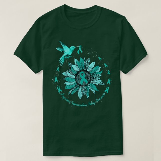 Camiseta Sunflower Hummingbird Ribbon Progressive Supranucl (Frente do Design)