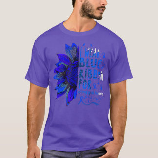 Camiseta Sunflower I Wear Blue Ribbon for Arthrogryposis Aw