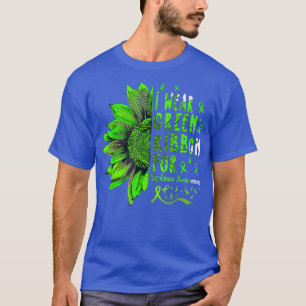 Camiseta Sunflower I Wear Green Ribbon for Scoliosis Awaren