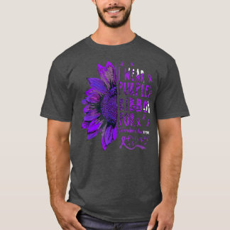 Camiseta Sunflower I Wear Purple Ribbon for Scleroderma Awa