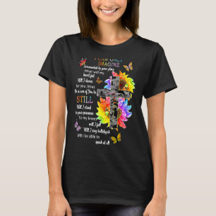 Camiseta Sunflower Jesus Cruzando Borboleta Eu Posso Imagin
