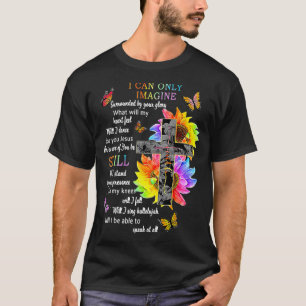 Camiseta Sunflower Jesus Cruzando Borboleta Eu Posso Imagin