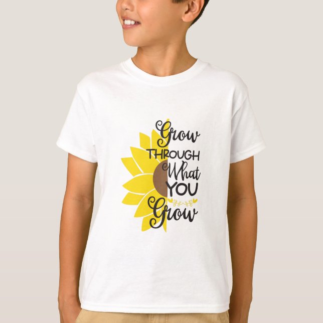 Camiseta Sunflower Lover | Cresça Através Do Que Cresce (Frente)