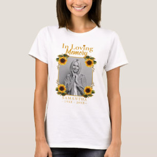 Camiseta Sunflower Memorial Foto: Perda de Camisa-Mãe