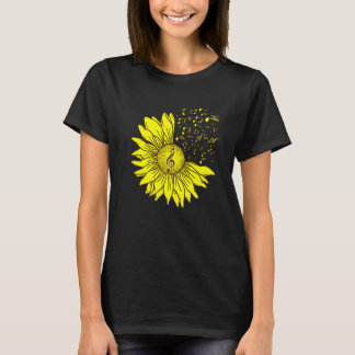 Camiseta Sunflower Musical Instrument Music Notes Flower  M