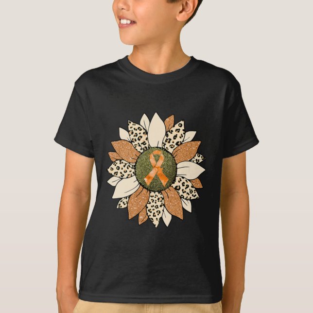 Camiseta Sunflower Orange Crps Sensibilização Mulheres Guer (Frente)