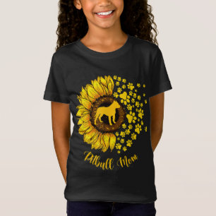 Camiseta Sunflower Pitbull Mãe Cachorro Lover